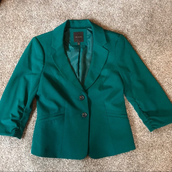 The Limited Jackets & Blazers - The Limited green blazer 3/4 sleeve size M